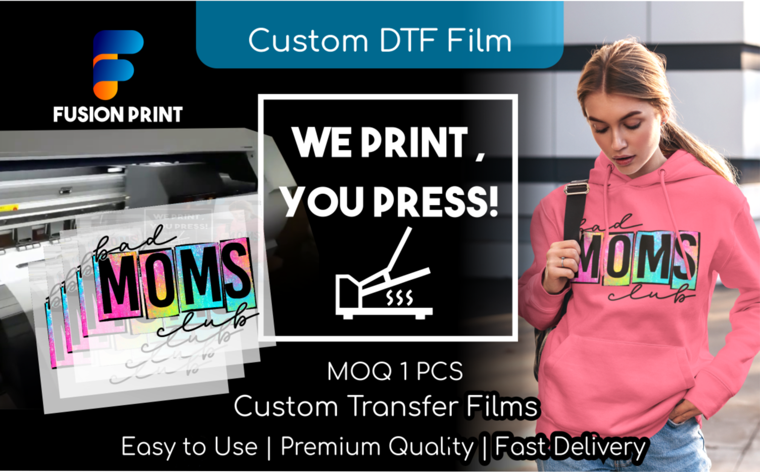 Fusion Print – PET Heat Transfer Film Materials and Printing Service