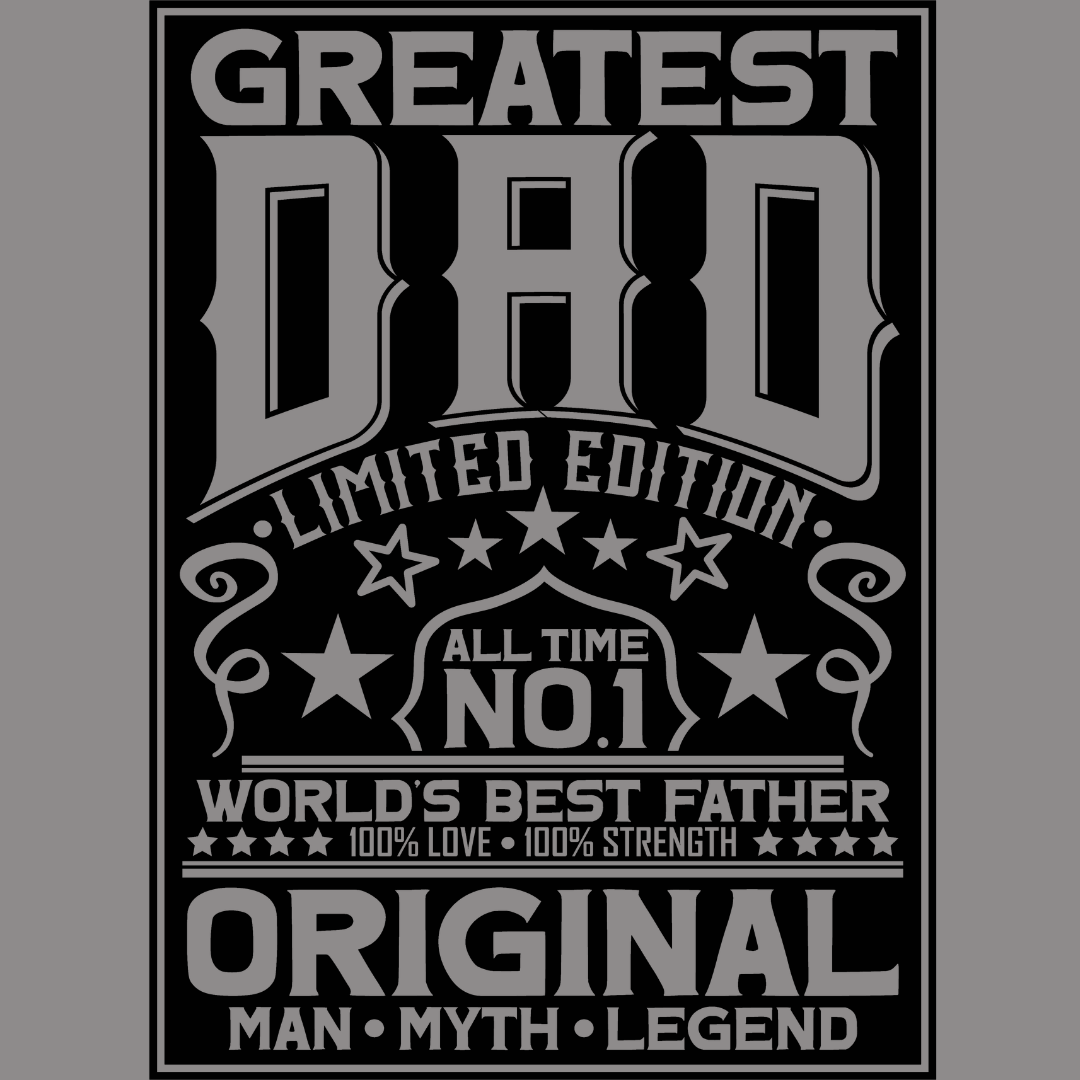 Greatest Dad - Black Background - Image 2