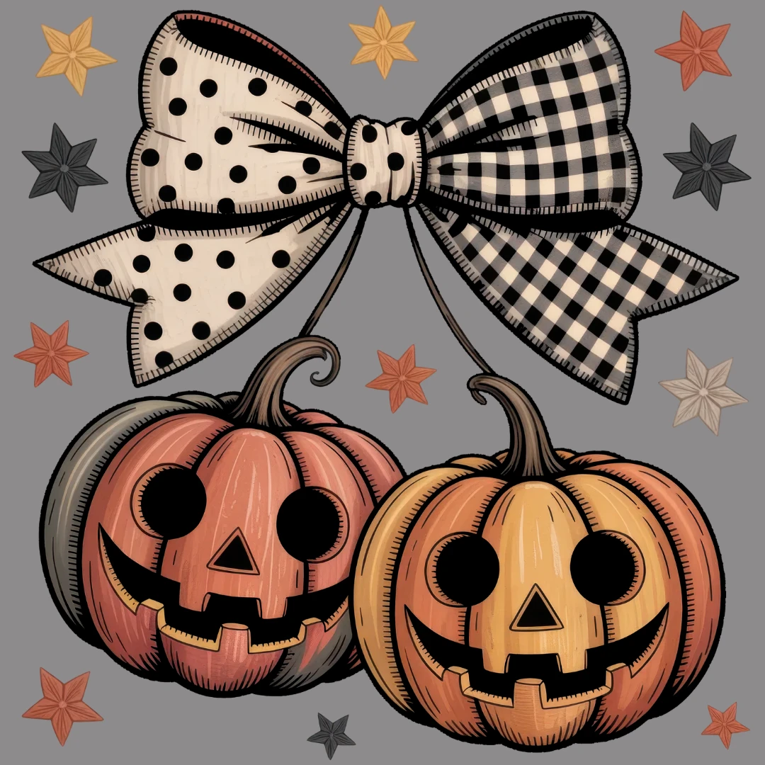 Halloween Ribbon Pumpkins and Stars - Image 2