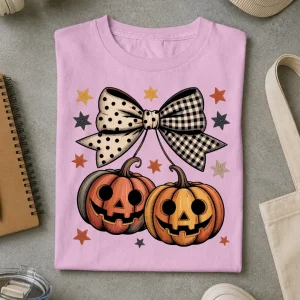 Halloween Ribbon Pumpkins and Stars