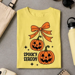 Spooky Season Ribbon and Pumpkins