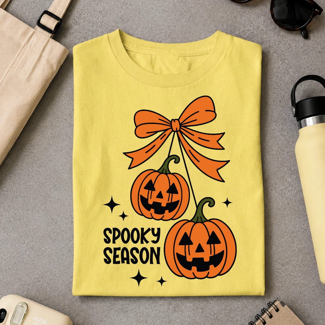 Spooky Season Ribbon and Pumpkins