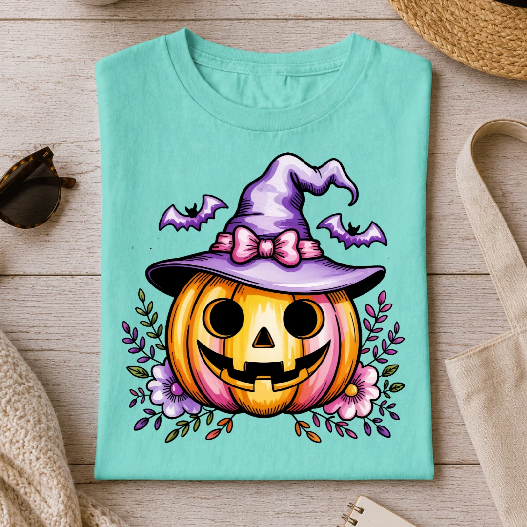 Halloween Pumpkin with Flowers